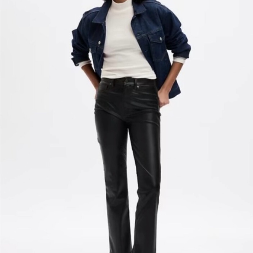 GAP Leather Pants, vintage high rise (vegan) Best pants! Sz31 fits like 8/10
